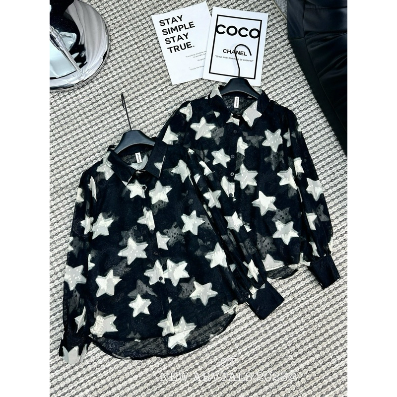 Áo sơ mi voan tơ hoa