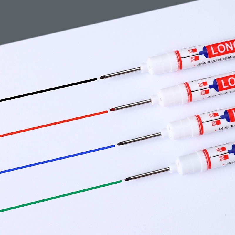 Set 10 Bút Đánh Dấu Ngòi Dài 20mm - Bút Lấy Dấu Lỗ Sâu Đa Năng Khô Nhanh, Kháng Nước Tốt