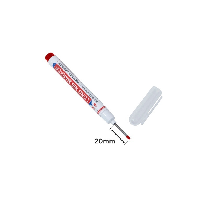 Set 10 Bút Đánh Dấu Ngòi Dài 20mm - Bút Lấy Dấu Lỗ Sâu Đa Năng Khô Nhanh, Kháng Nước Tốt