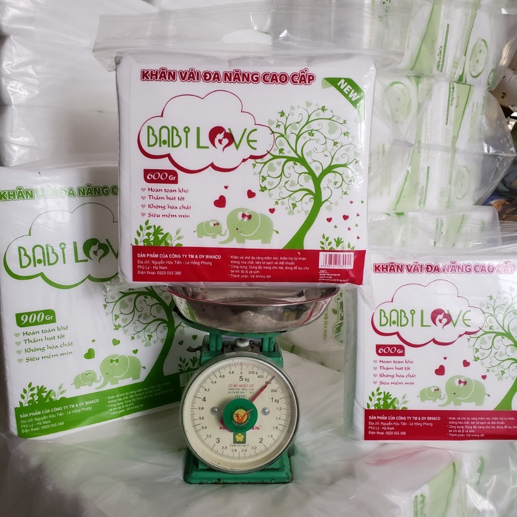 Khăn khô đa năng Babi love hàng chính hãng cho bé sơ sinh  đảm bảo chất lượng