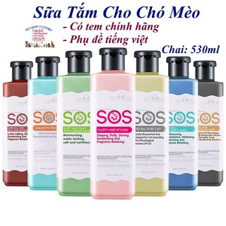 SỮA TẮM SOS CHO THÚ CƯNG CHÓ MÈO Chai 530ml Hàng chính hãng