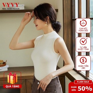 Áo Sát Nách Cổ Cao 2 Phân VYVY Chất Thun Tăm lót Nỉ loại 1