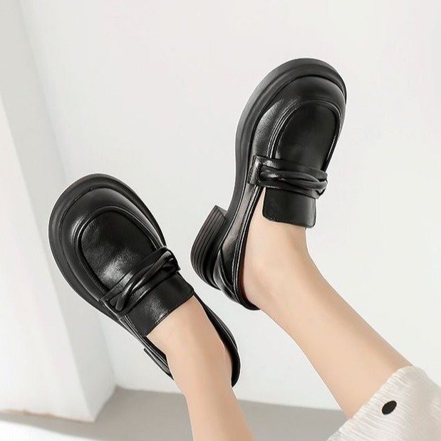 Giày Lười nữ bản hộp da mềm L018 phong cách sang chảnh - Giày loafer kiểu búp bê cao cấp