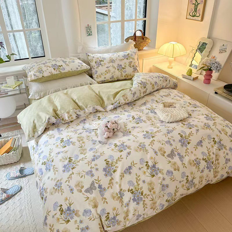 Chăn ga gối 4 món EverDream 96 Hàng Nhập Khẩu, 100% cotton living cao cấp, Đủ mọi kích thước kể cả đ