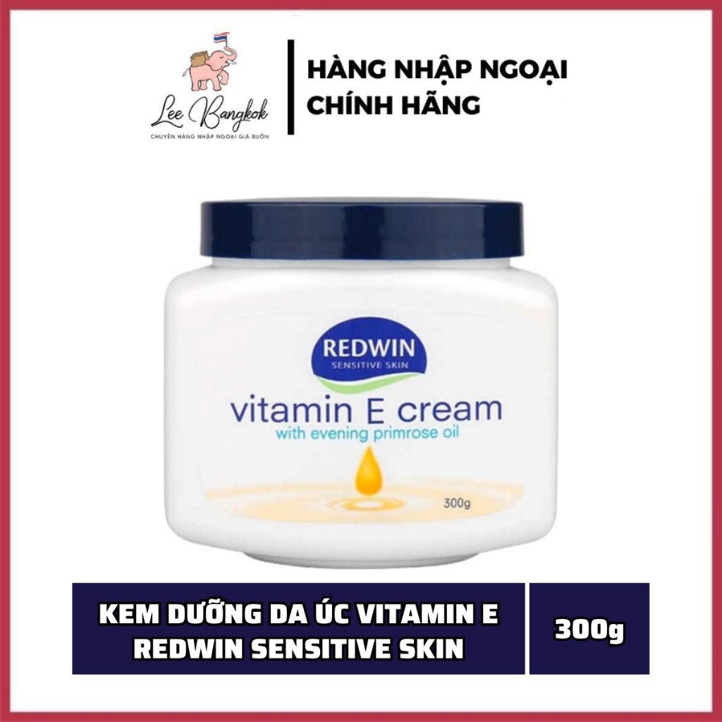 Kem Dưỡng Toàn Thân Redwine Vitamin E Úc Dưỡng Da Trắng, Mềm Mại, Mịn Da 300g