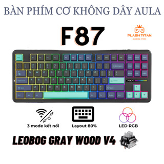 Bàn phím cơ không dây AULA F87 - Kết nối 3 mode - Có hỗ trợ hotswap - LED RGB tuỳ chỉnh