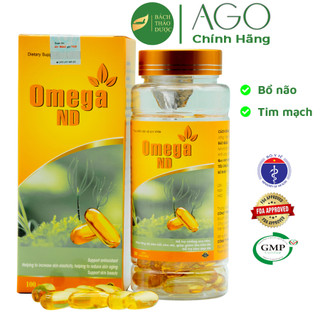 Viên Dầu Cá Omega ND - Bổ Sung Axit Béo Omega 3 (DHA, EPA) Giúp Bổ Não Và Bảo Vệ Tim Mach [60 viên] AGO TUMOR