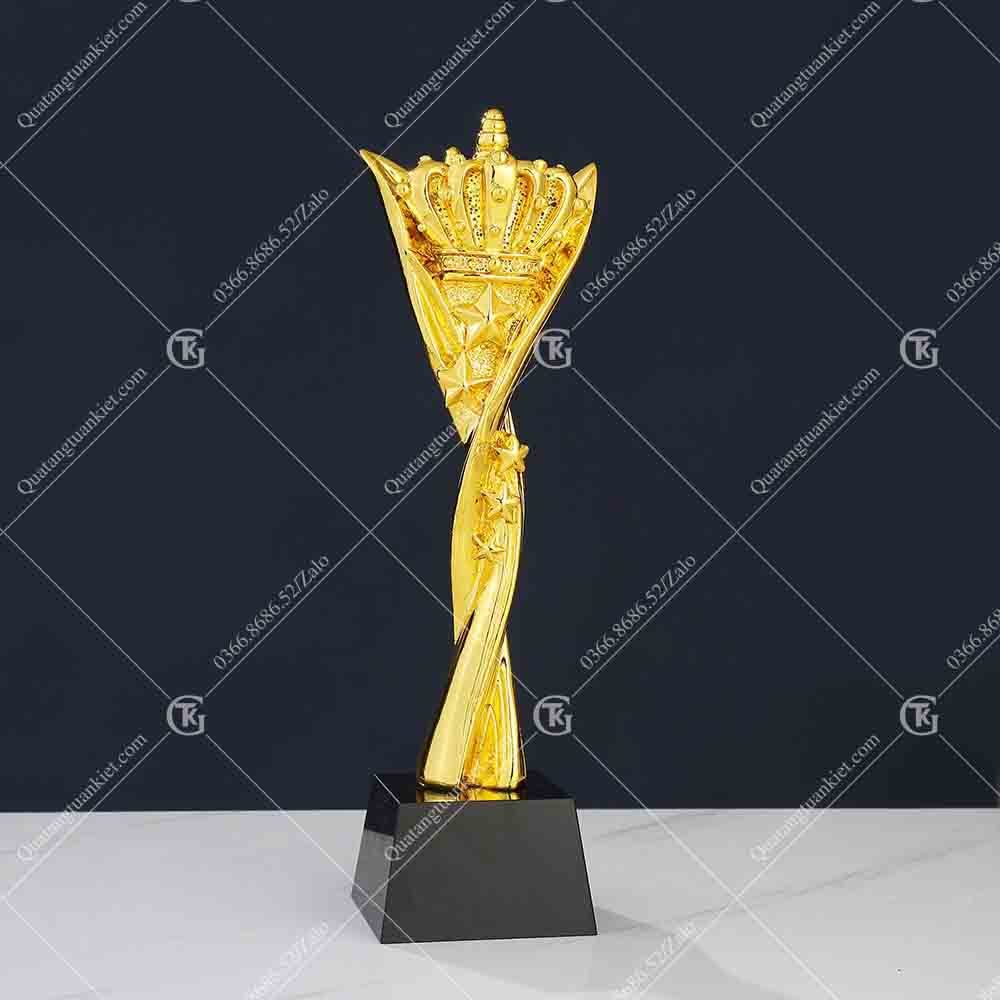 Cúp Pha Lê + Composite Mạ Vàng Hình Vương Miện TK18