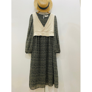 Đầm babydoll hoa nhí vintage