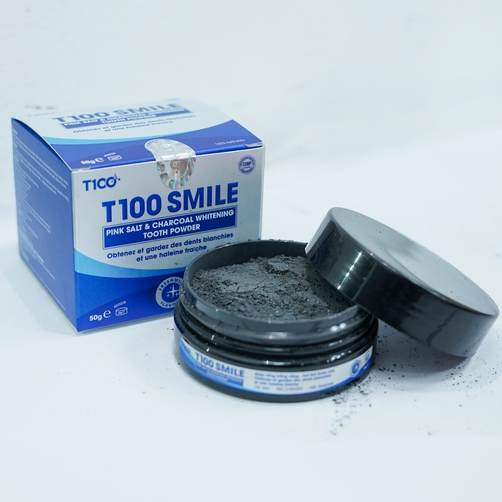 Bột làm trắng răng T100 smile chính hãng 50gr