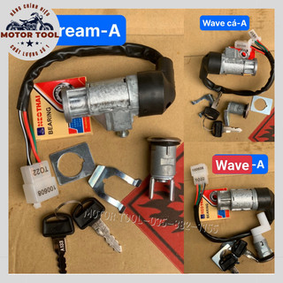 Bộ ổ khóa xe máy dream wave, chi khóa 2 cạnh hàng đẹp