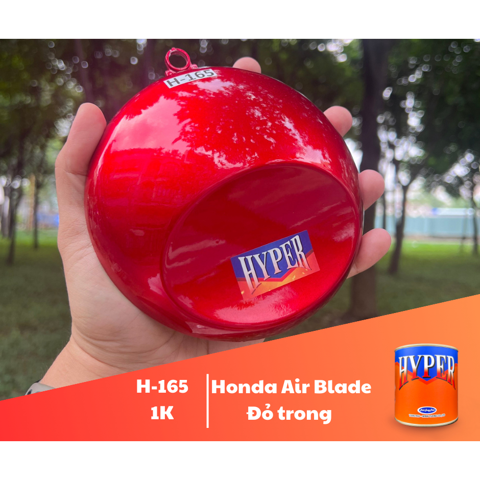 Sơn xe máy HYPER màu đỏ CANDY 1K  - Xe Honda Airblade - SH - Vision - 1Lít - 0.5Lít