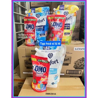 Nước xả Comfort 1 lần xả hương ban mai hoặc gió xuân túi 1,8 lít