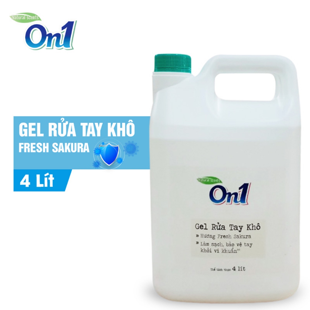 Gel rửa tay khô On1 4 lít hương Fresh Sakura (Date 2/2024)