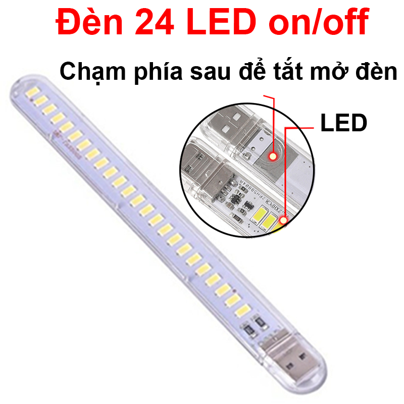 Đèn Led sáng cổng Micro USB / USB - 5V, dây cáp kim loại, cáp on off