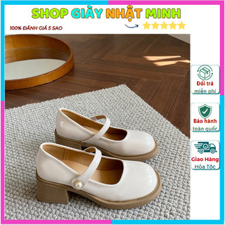 Giày mary nữ,giày lolita đế đốc da bóng phong cách hàn quốc cực xinh