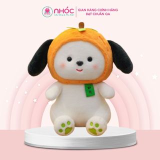 Thú bông Chó Pacha đội nón cam lông xù bông cao cấp - NHÓC