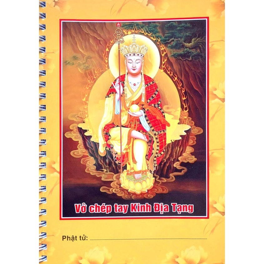 Sách – Vở Chép Tay Kinh Địa Tạng Có Lò Xo
