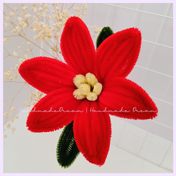 Cành hoa Ly Handmade | Hoa kẽm nhung decor trang trí nhà cửa