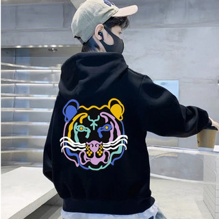 Áo hoodie nỉ bé trai Con Xinh hình in Cọp Đen ,áo nỉ có nón cho bé từ 14-48kg