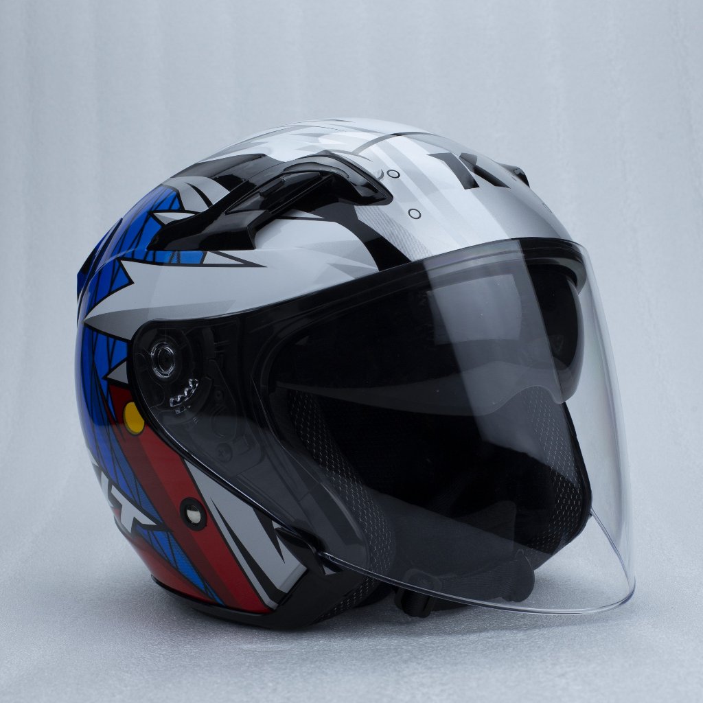 Mũ bảo hiểm 3/4 2 kính KLT HYPER V15 Xanh dương - KLT VENOM A36 V15 X.Dương