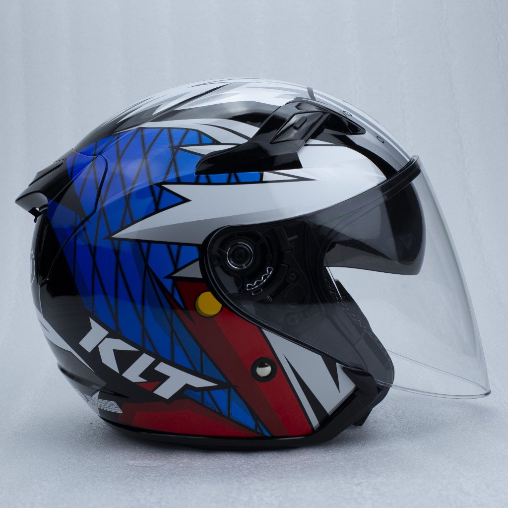 Mũ bảo hiểm 3/4 2 kính KLT HYPER V15 Xanh dương - KLT VENOM A36 V15 X.Dương