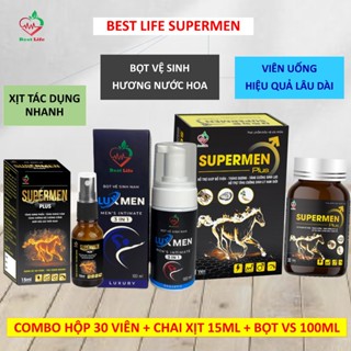 Best Life Supermen plus bộ sản phẩm chăm sóc sức khoẻ nam giới tăng cường