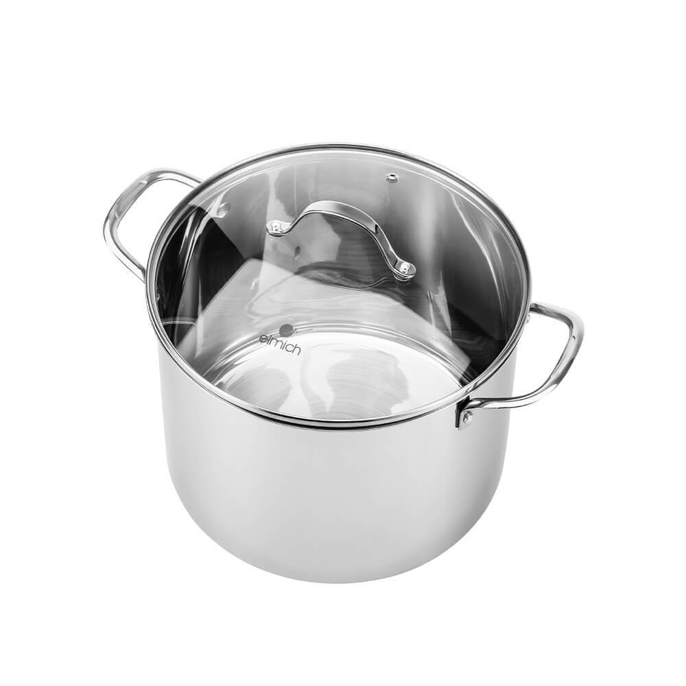 Nồi luộc gà inox 304 Elmich EL-2525IN size 30cm đáy từ 5 lớp bảo hành 2 năm