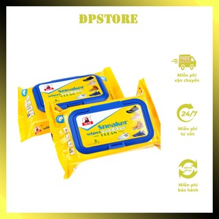 Khăn giấy lau giày túi 30 tờ tiện dụng, khăn ướt lau giày không làm hại da tay.