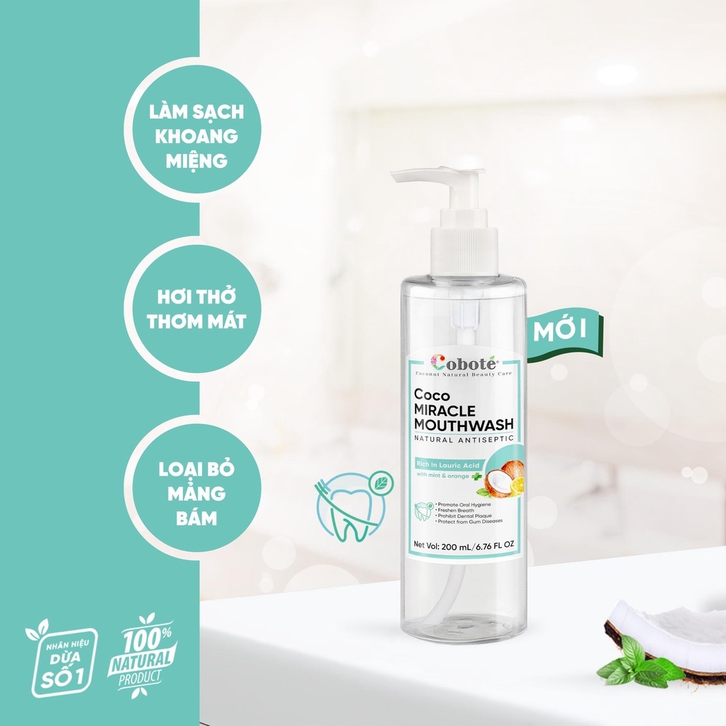 Nước súc miệng dạng dầu Cobote 200ml