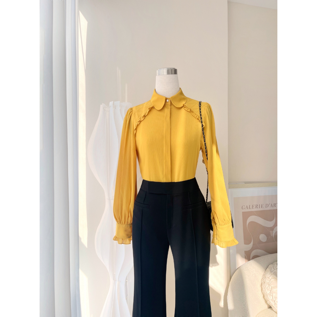 Áo Sơ Mi Cổ Sen Bèo Ngực Thời Trang by LEMIA Design - LA23245