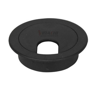 Nắp luồn dây điện bàn làm việc tròn - đen