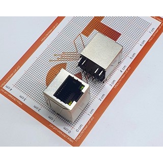 Cổng rj45 8p8c chân đứng có đèn