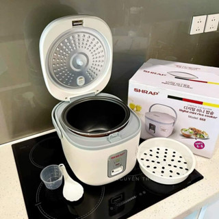 Nồi cơm SHARP 1.8L 2 mâm nhiệt giúp cơm chín nhanh, đều hơn dành cho gia đình 3-6  người siêu tiện dụng