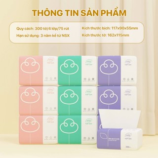 LIVE Giấy ăn rút Topgia thùng 16 gói 20 gói 4 lớp cao cấp tiện lợi cho gia