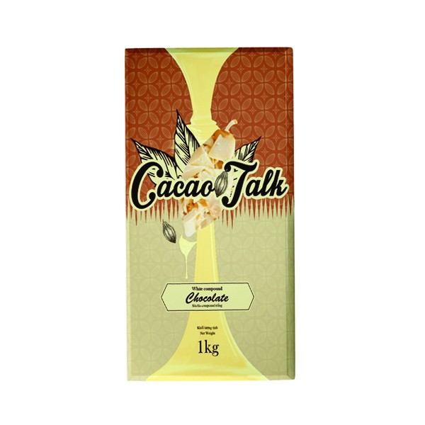 Socola Compound Trắng dạng khối Cacao Talk (1kg)