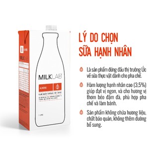 Sữa Hạt Milklab hạnh nhận 1l