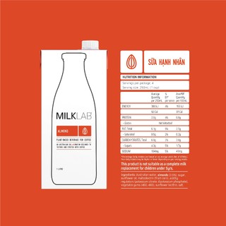 Sữa Hạt Milklab hạnh nhận 1l