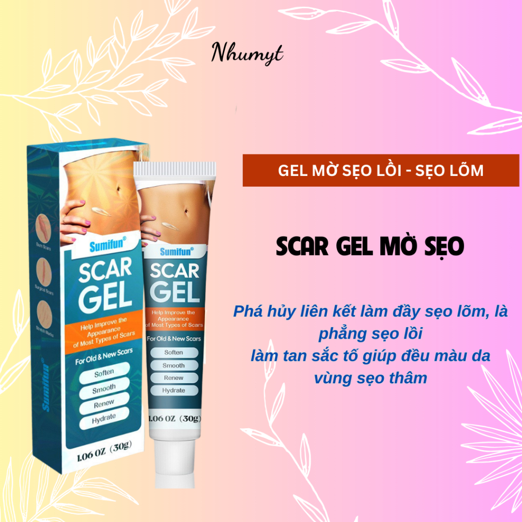 Kem mờ sẹo Nga Gel làm đầy sẹo lõm phẳng sẹo lồi Scar