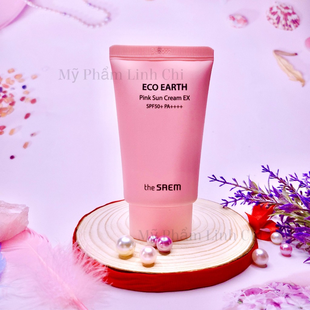 Kem Chống Nắng The Saem Eco Earth Power Pink Sun Cream EX SPF50+ PA++++ 50ml