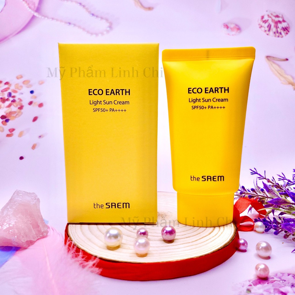 Kem Chống Nắng The Saem Eco Earth Power Pink Sun Cream EX SPF50+ PA++++ 50ml