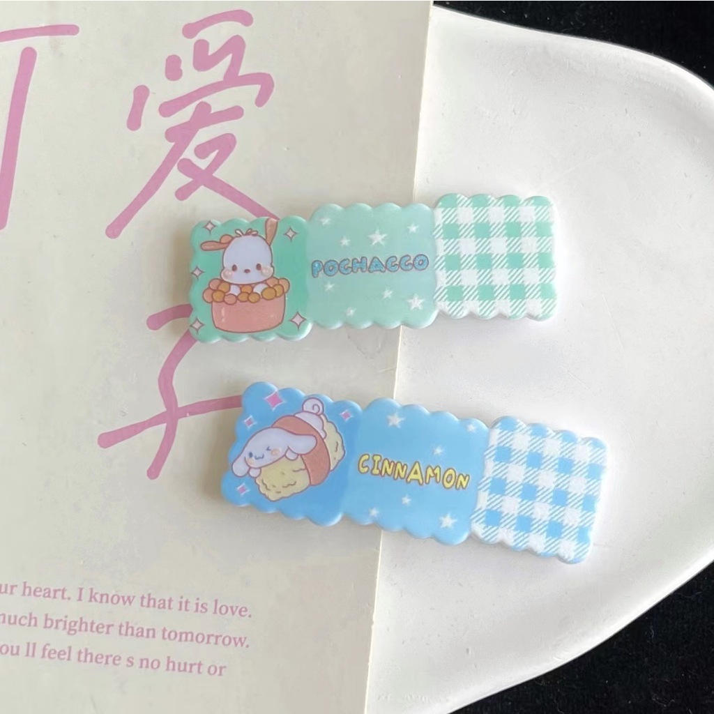 Kẹp tóc caro hoạt hình dễ thương cho bé gái