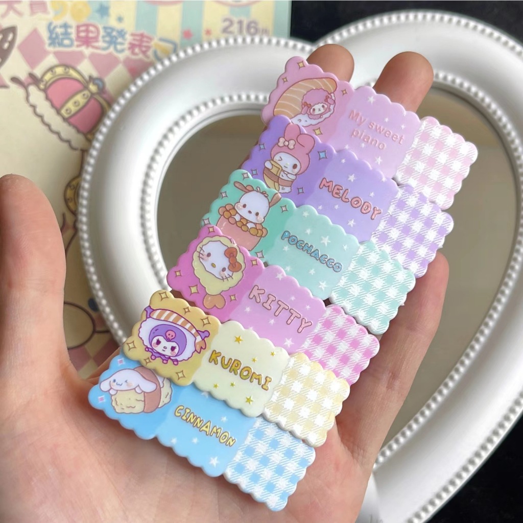 Kẹp tóc caro hoạt hình dễ thương cho bé gái