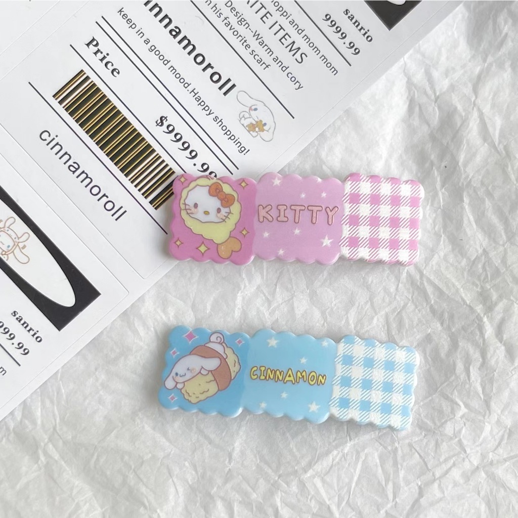 Kẹp tóc caro hoạt hình dễ thương cho bé gái