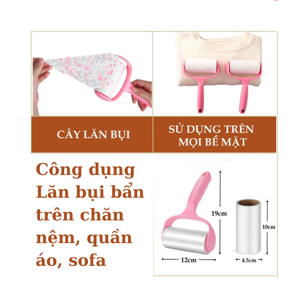 Cây lăn bụi, lăn lông chó mèo đa năng - lấy bụi trên mọi bề mặt - VIOTA DC07