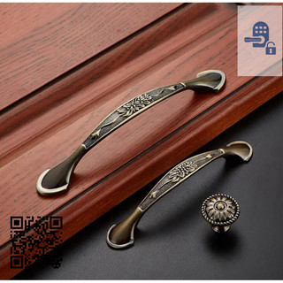 Tay nắm cửa tủ màu nâu giả cổ - rêu xanh hàng cao cấp 624