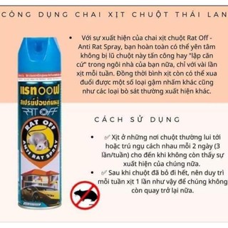 Chai xua đuổi chuột Thai Lan chính hãng