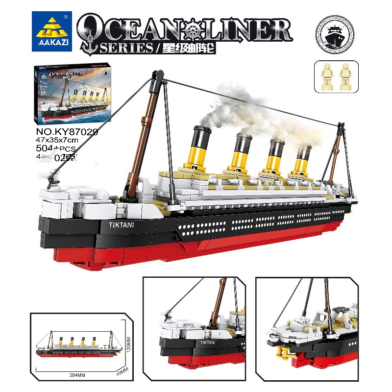 Đồ chơi lắp ráp sáng tạo bé trai mô hình lắp ráp tàu Titanic FULLBOX ocean line kazi tặng tượng oscar KY87029