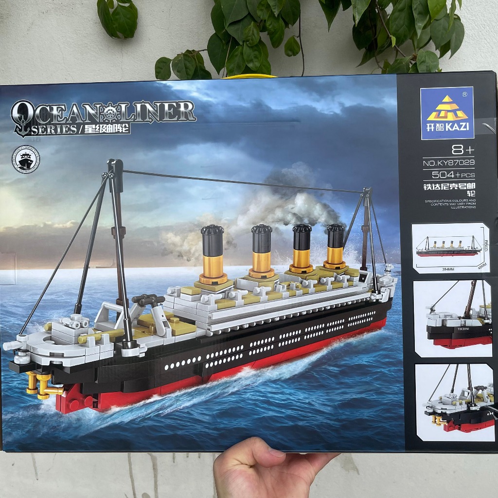Đồ chơi lắp ráp sáng tạo bé trai mô hình lắp ráp tàu Titanic FULLBOX ocean line kazi tặng tượng oscar KY87029
