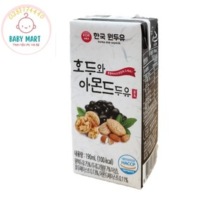 Hàng mới về Sữa óc chó hạnh nhân đậu đen Hàn Quốc thùng 16hộp x190ml